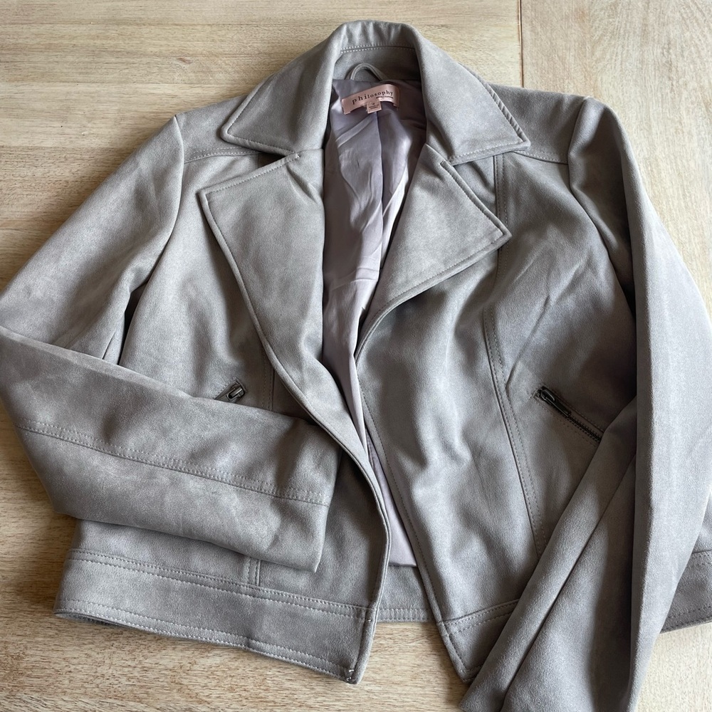 Philosophy Faux Suede Gray Jacket